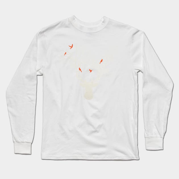 The Stag Long Sleeve T-Shirt by modernistdesign